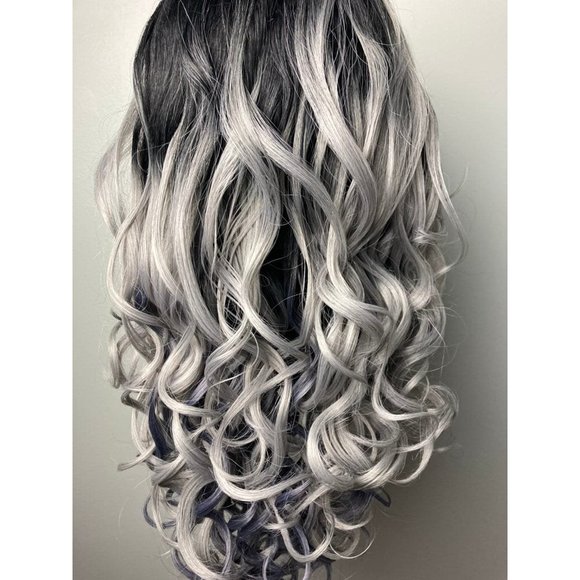 Ombré Gray Lace Front Wig - Picture 8 of 8